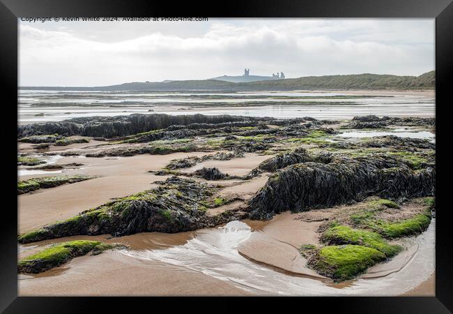 Dunstanburgh Castle Sea View Framed Print by Kevin White