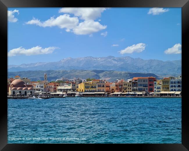 Chania, Harbour Crete  Framed Print by Alan Smith