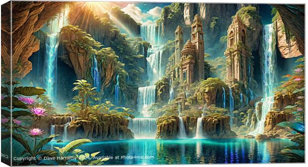 Atlantean Dreams 24- Waterscape Fantasy Art Canvas Print by Dave Harnetty