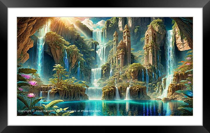 Atlantean Dreams 24- Waterscape Fantasy Art Framed Mounted Print by Dave Harnetty