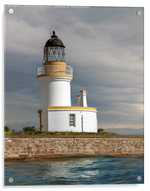Chanonry Lighthouse Black Isle Acrylic by Tom McPherson