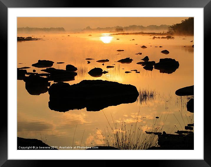 sunrise Framed Mounted Print by Jo Beerens