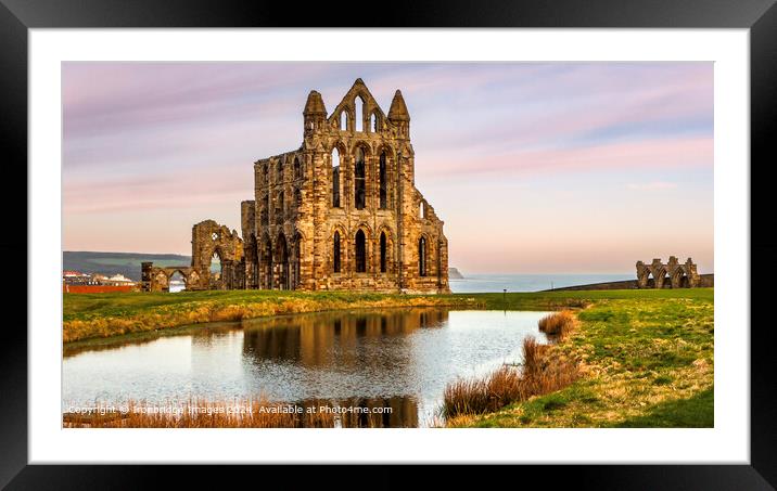 Whitby Abbey under a pastel sky Framed Mounted Print by Ironbridge Images