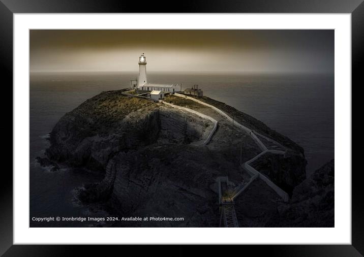 South Stack Lighthouse  Framed Mounted Print by Ironbridge Images