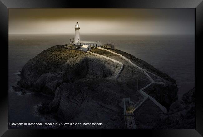 South Stack Lighthouse  Framed Print by Ironbridge Images