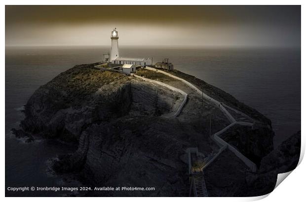 South Stack Lighthouse  Print by Ironbridge Images