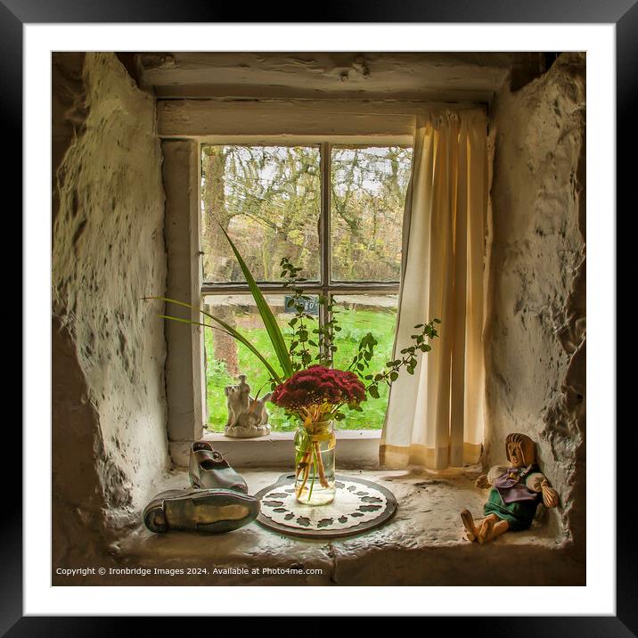 Stone cottage window  Framed Mounted Print by Ironbridge Images