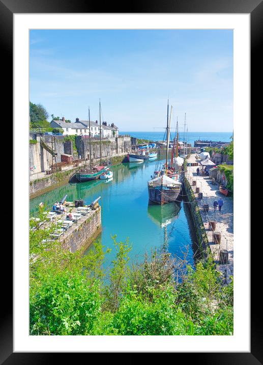 Charlestown Cornwall Framed Mounted Print by Alison Chambers