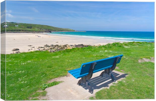 Porthmeor Beach St Ives Canvas Print by Alison Chambers