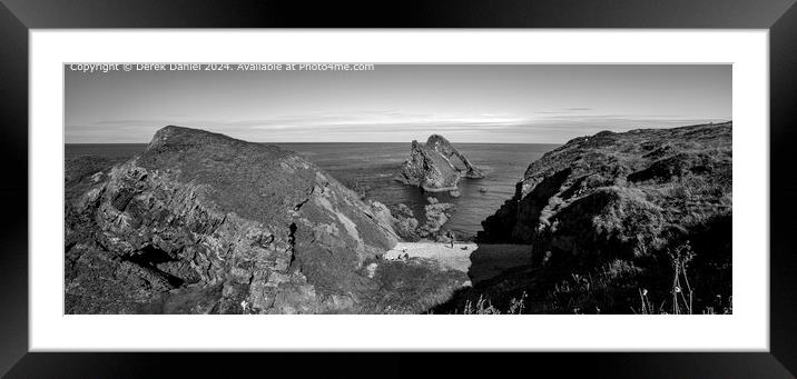 Bowfiddle Rock Portknockie Landscape Framed Mounted Print by Derek Daniel