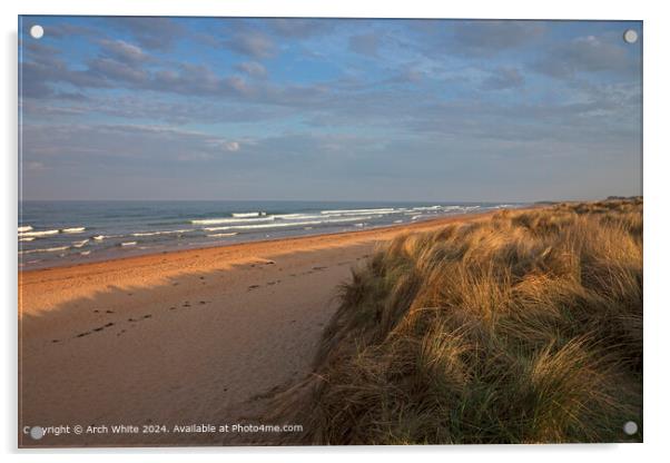 Brora Beach at Sunset  Acrylic by Arch White