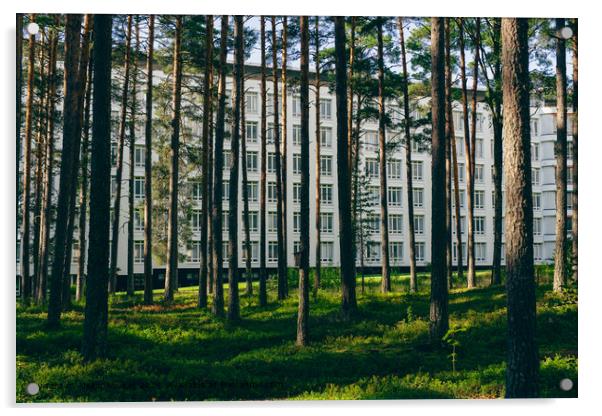 Alvar Aalto Paimio Sanatorium Acrylic by Aleksi Asukas