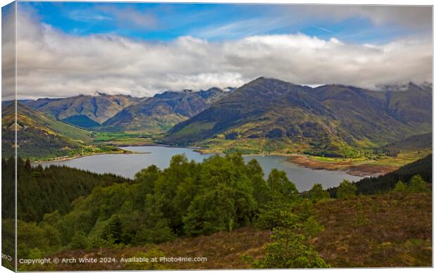 Five Sisters Loch Duich Highlands, Scotland Canvas Print by Arch White
