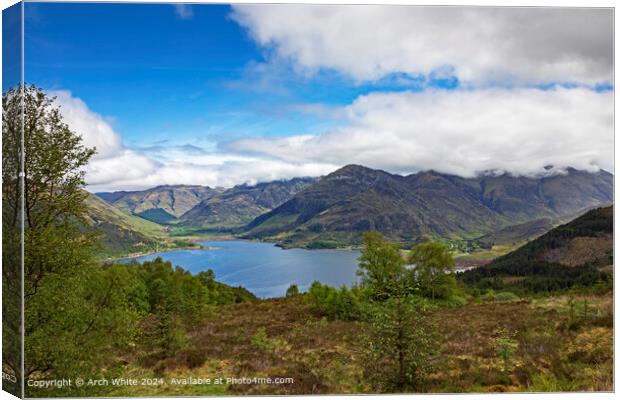 Loch Duich and Misty Highland mountains Canvas Print by Arch White