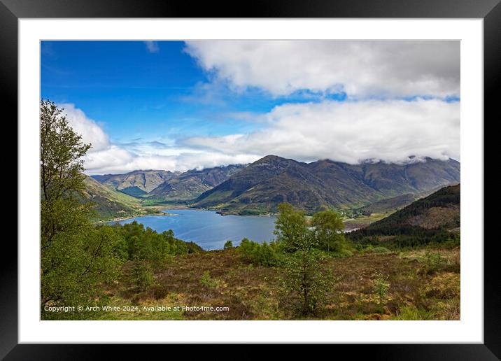 Loch Duich and Misty Highland mountains Framed Mounted Print by Arch White