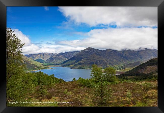 Loch Duich and Misty Highland mountains Framed Print by Arch White