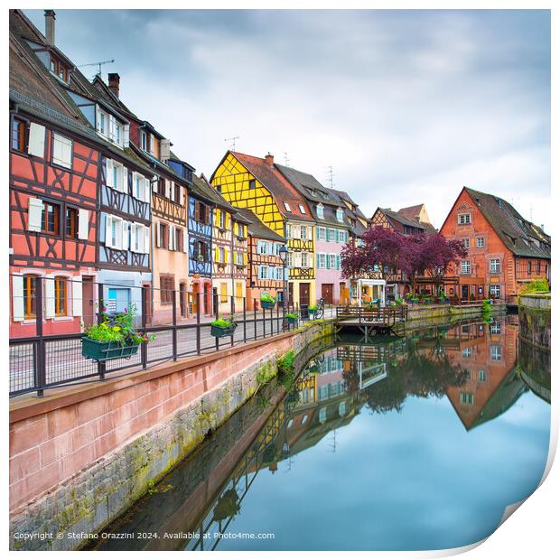 Colmar Water Canal Reflection Print by Stefano Orazzini