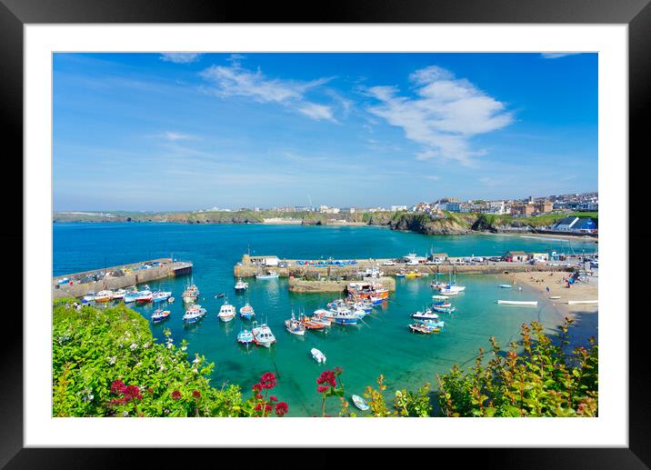 Newquay Cornwall Framed Mounted Print by Alison Chambers