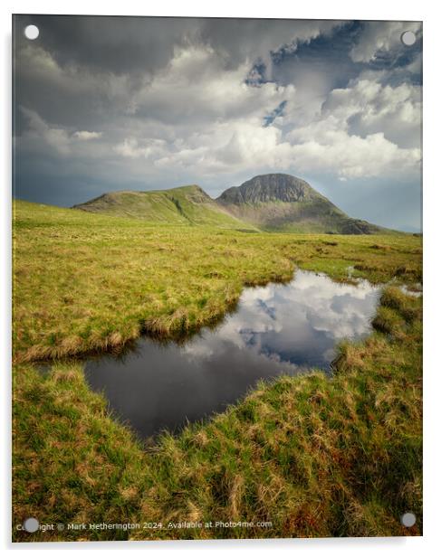 Great Gable, The Lake District Acrylic by Mark Hetherington