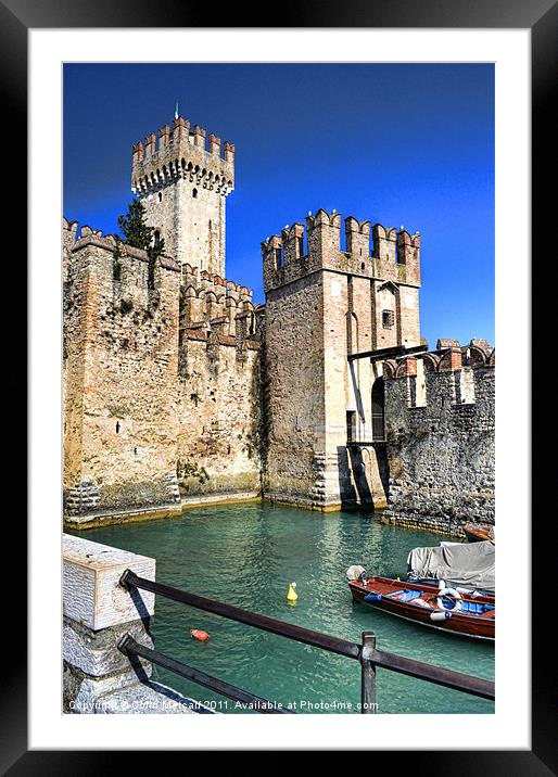 Sirmione Castle (Rocca Scalgera) Framed Mounted Print by Colin Metcalf