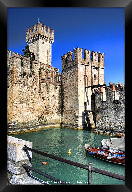 Sirmione Castle (Rocca Scalgera) Framed Print by Colin Metcalf