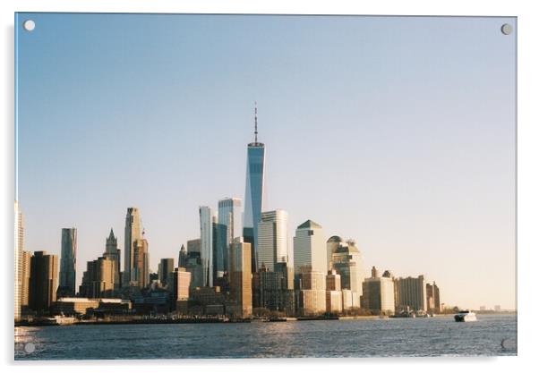 Lower Manhattan Skyline Cityscape Acrylic by Richard Masters