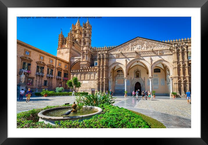Palermo Cathedral Architecture Framed Mounted Print by John Henderson