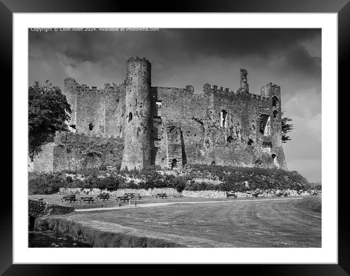 Laugharne Castle, Carmarthenshire, Wales. Framed Mounted Print by Colin Allen