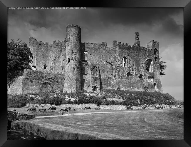 Laugharne Castle, Carmarthenshire, Wales. Framed Print by Colin Allen