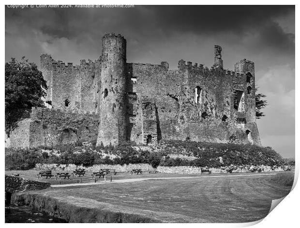 Laugharne Castle, Carmarthenshire, Wales. Print by Colin Allen