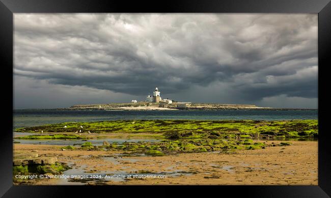 Storm over Coquet Island Framed Print by Ironbridge Images
