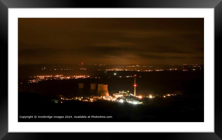 Power Station by Night Framed Mounted Print by Ironbridge Images