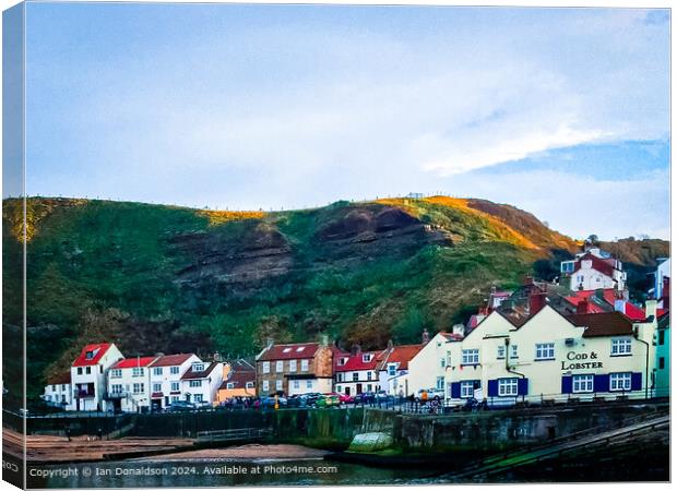 Staithes Canvas Print by Ian Donaldson