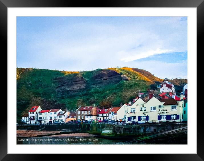 Staithes Framed Mounted Print by Ian Donaldson