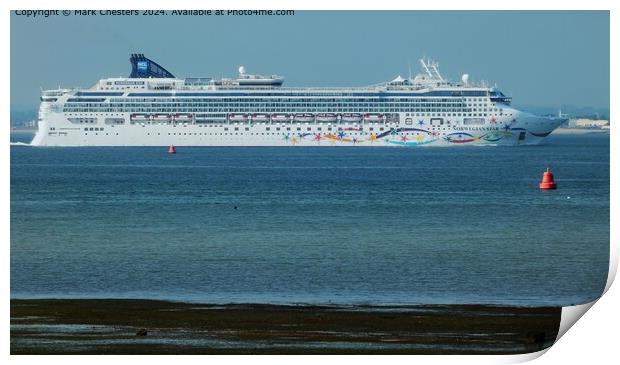 Norwegian Star cruise ship Print by Mark Chesters