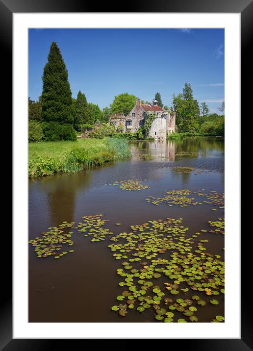 Lily Pads, Moat, Scotney Castle Framed Mounted Print by John Gilham