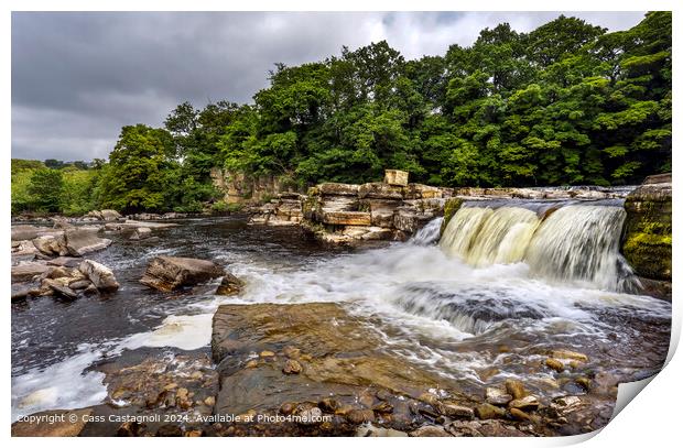Swale River at Richmond Waterfall  Print by Cass Castagnoli