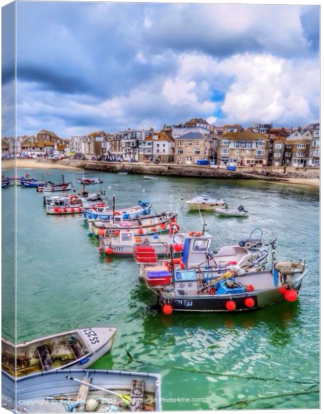 St Ives Harbour  Canvas Print by Beryl Curran