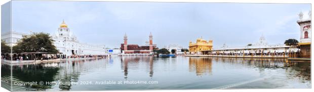 Golden Temple Water Reflection, India, Amritsar  Canvas Print by Holly Burgess