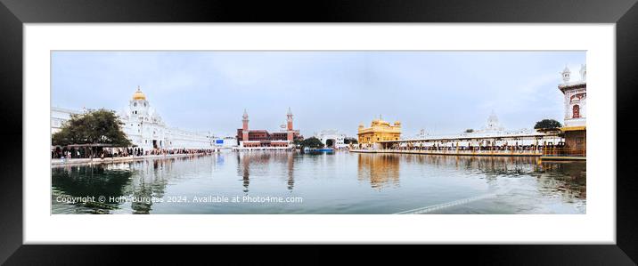 Golden Temple Water Reflection, India, Amritsar  Framed Mounted Print by Holly Burgess