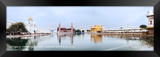 Golden Temple Water Reflection, India, Amritsar  Framed Print by Holly Burgess