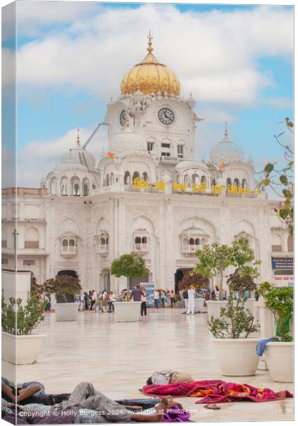 White Palace Golden Temple Agriculture Canvas Print by Holly Burgess