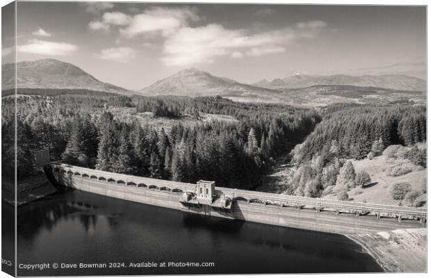 Laggan Dam and the Great Glen Canvas Print by Dave Bowman