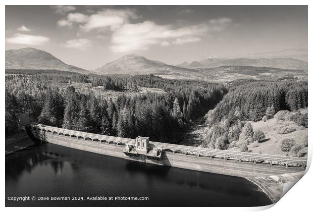 Laggan Dam and the Great Glen Print by Dave Bowman