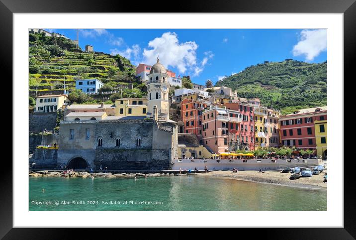 Cinque Terre Landscape   Framed Mounted Print by Alan Smith