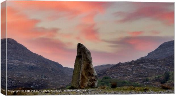 Pink Clouds Standing Stone Canvas Print by dale rys (LP)