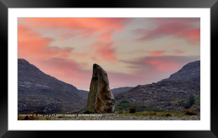 Pink Clouds Standing Stone Framed Mounted Print by dale rys (LP)