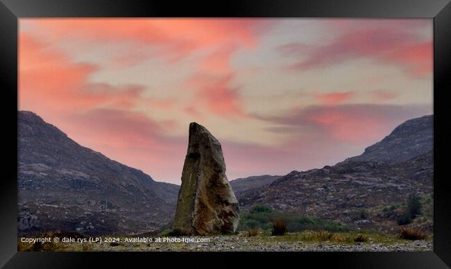 Pink Clouds Standing Stone Framed Print by dale rys (LP)
