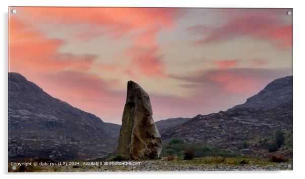 Pink Clouds Standing Stone Acrylic by dale rys (LP)