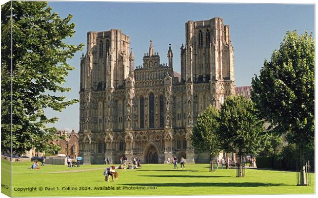 Summertime at the Cathedral Canvas Print by Paul J. Collins